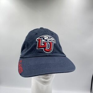 Liberty Flames Hat Cap Strap Back Mens Navy Blue NCAA Football College